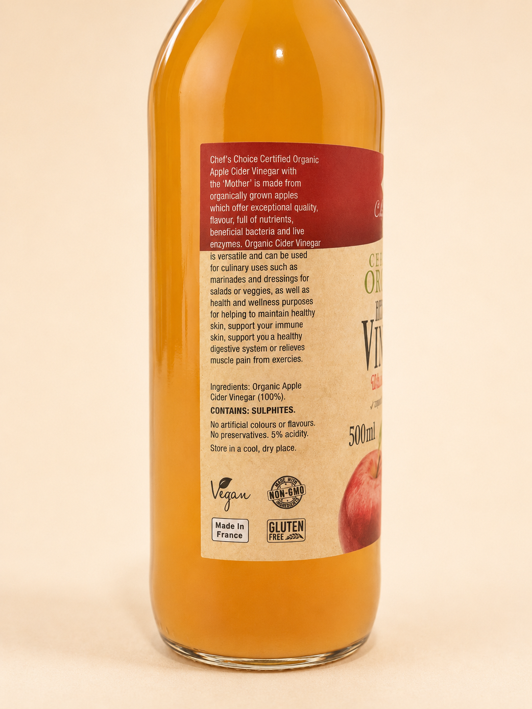 Organic Vinegar - Apple Cider 500ml (Australia)