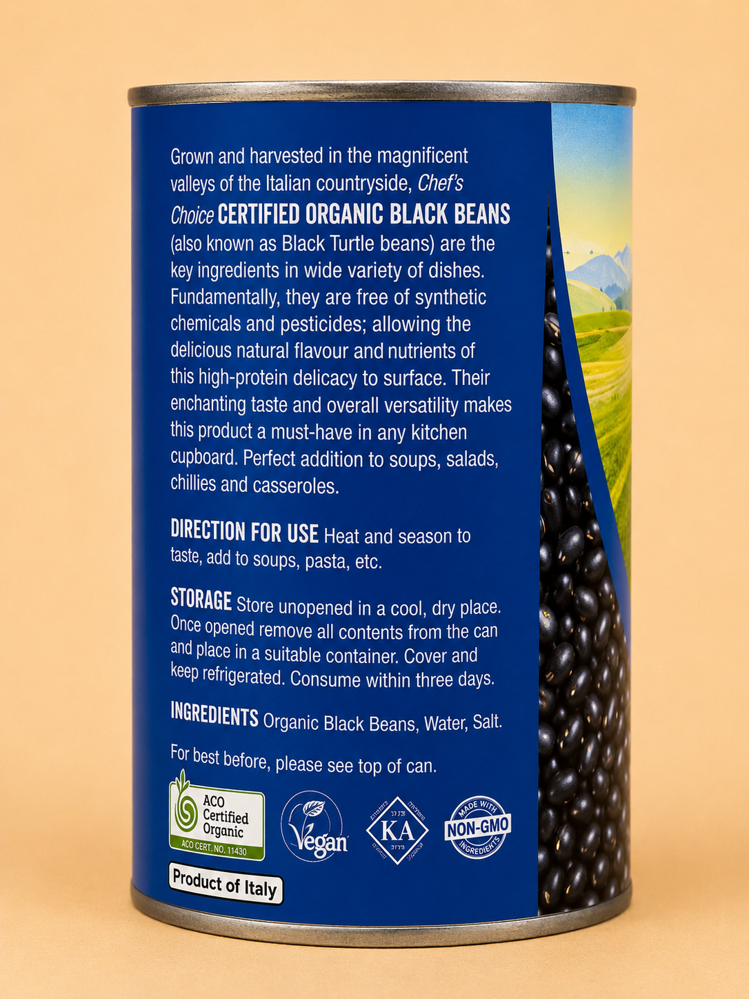 Chef's Choice Organic Beans - Black 400g (Australia)