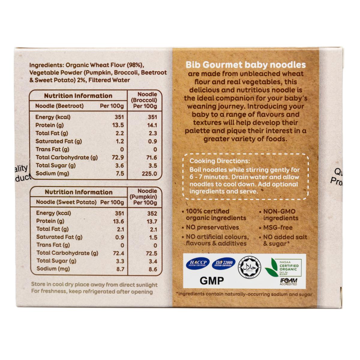 Deliciously Bib Organic Multi Vege Baby Noodles (8 x 30g)