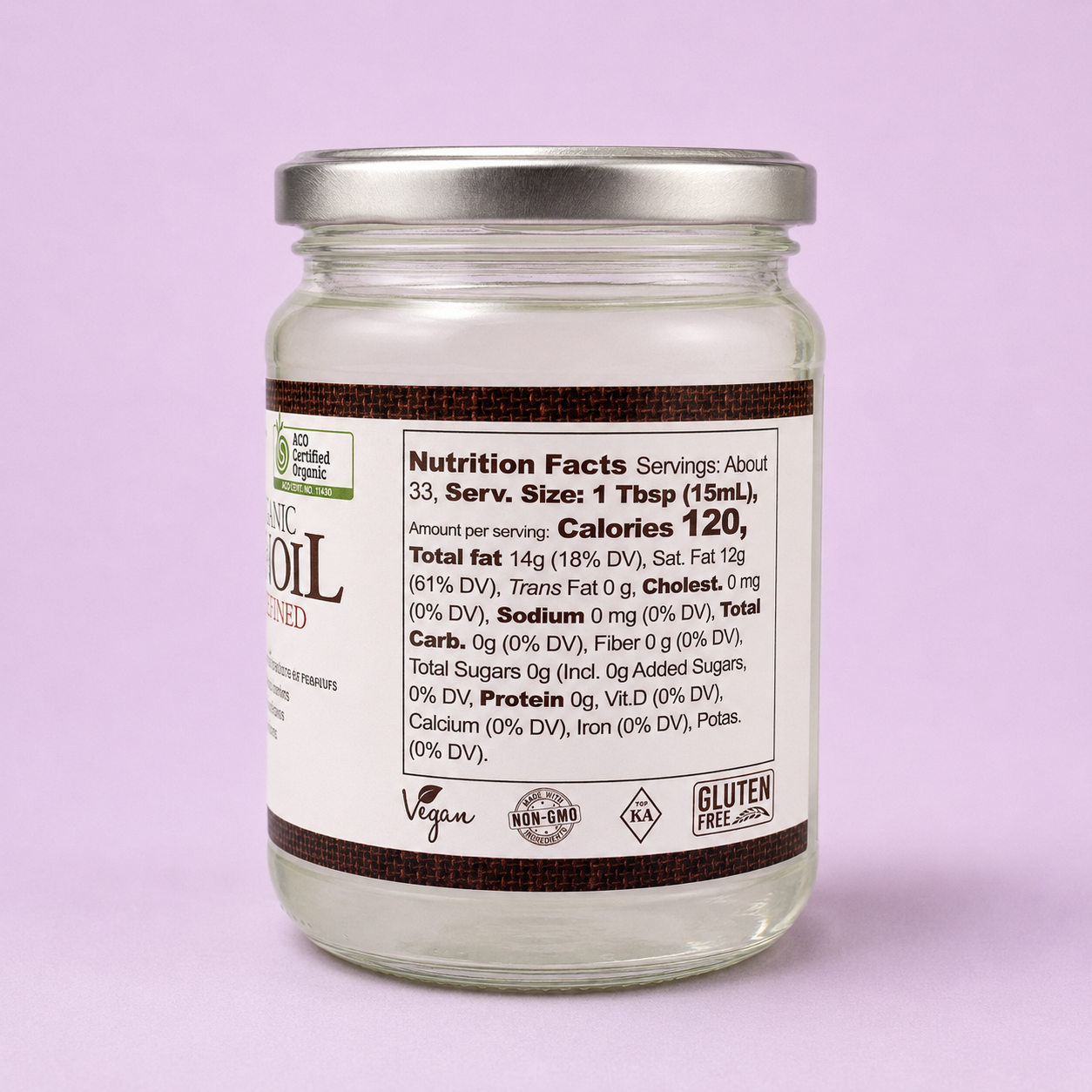 Chef's Choice Organic Coconut Oil - Extra Virgin & Unrefined 500ml (Australia)