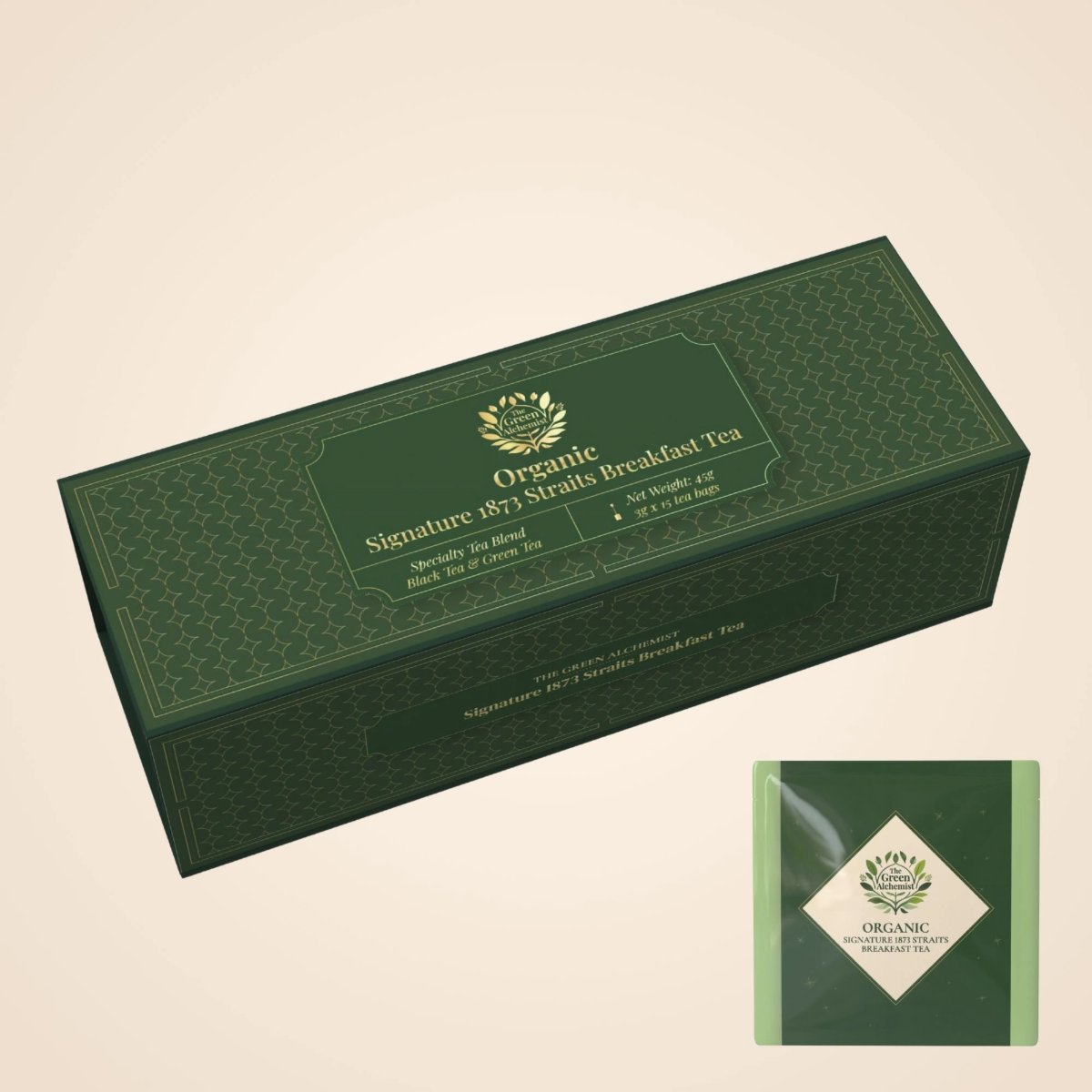 TGA - Organic Signature 1873 Straits Breakfast Tea Bags in Gift Box, 45g