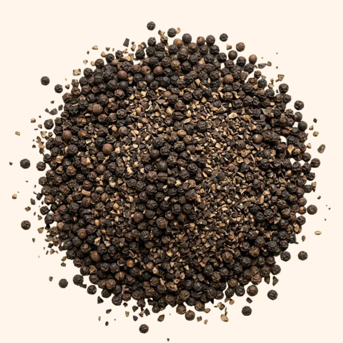 TGA - Organic Black Pepper Whole in Glass Bottle, 130g